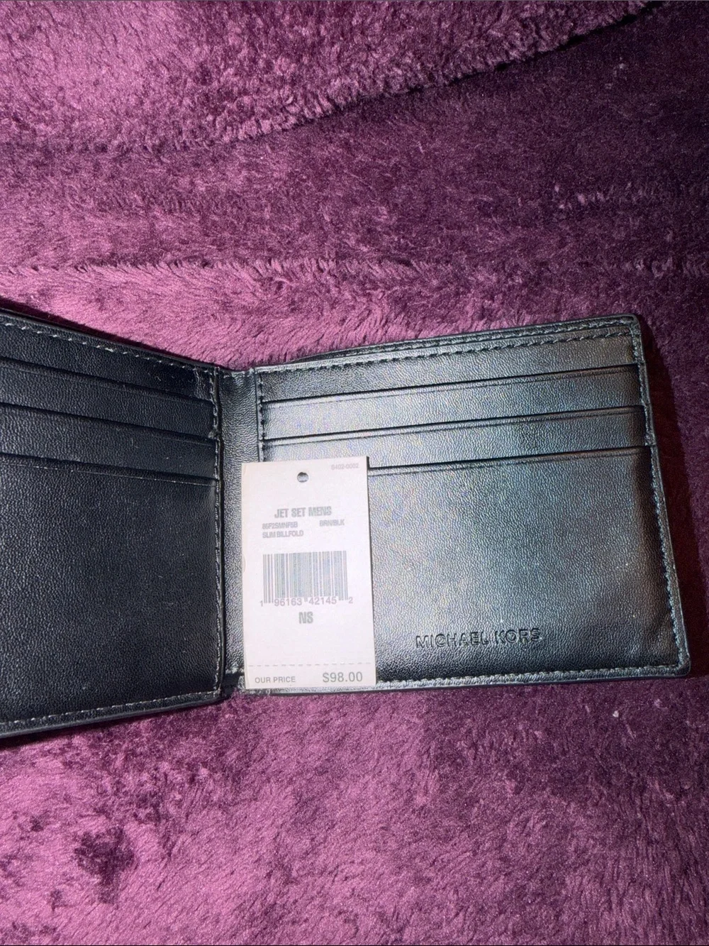 Michael Kors Brown and Tan MK Logo Mens Wallet